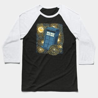 Traveling Blue Box Starry Night by Tobe Fonseca Baseball T-Shirt